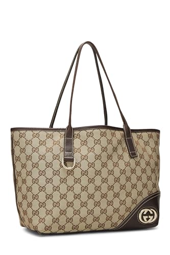 Gucci, sac fourre-tout Britt en toile GG d'origine d'occasion, marron