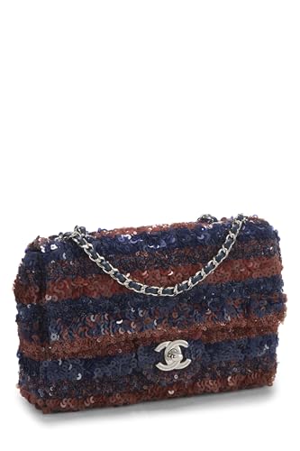 Chanel, Mini sac à rabat à sequins multicolores d'occasion, multicolore