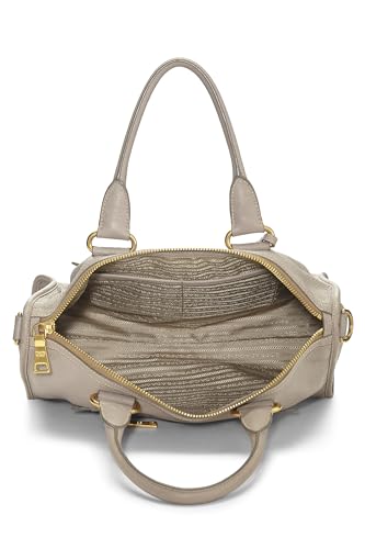 Prada, Bolso tote convertible mediano Vitello Daino beige Pre-Loved, Gris