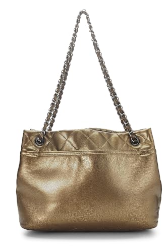 Chanel, sac cabas souple Timeless 'CC' Gold Caviar Medium d'occasion, doré