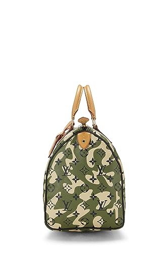 Louis Vuitton, Pre-Loved Takashi Murakami x Louis Vuitton Monogramouflage Speedy 35, Green