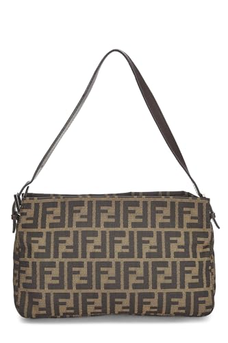 Fendi, Bolso de hombro de lona Zucca marrón Pre-Loved, Marrón