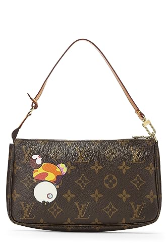 Louis Vuitton, Takashi Murakami x Louis Vuitton Monogram Canvas Panda Pochette Accessoires d'occasion, marron