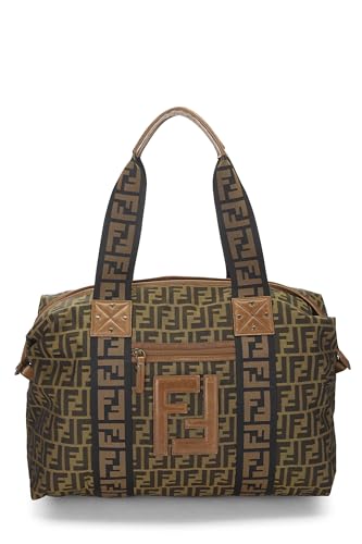 Fendi, Sac de week-end Zucca en toile marron pré-aimé, Marron