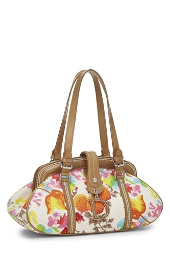 Dior, Pre-Loved Multicolor Floral Canvas Handbag, Multi