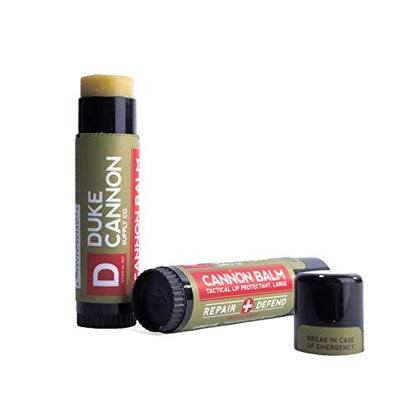 Duke Cannon Supply Co. - Bálsamo protector de labios táctico, menta fresca (0,56 oz) Bálsamo protector de labios de rendimiento superior para hombres que trabajan duro - Menta fresca