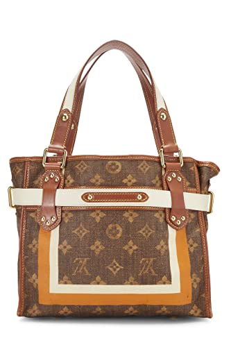 Louis Vuitton, Pre-Loved Monogram Rayures Tisse Sac PM, Marrón