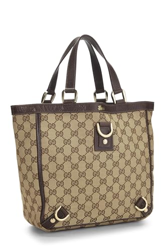 Gucci, sac fourre-tout Abbey en toile GG d'occasion, petit modèle, marron