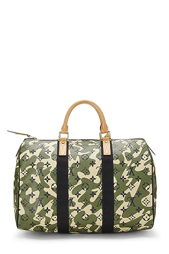 Louis Vuitton, Pre-Loved Takashi Murakami x Louis Vuitton Monogramouflage Speedy 35, Green