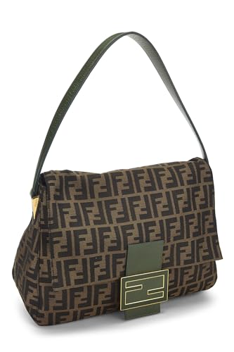 Fendi, Pre-Loved Green & Brown Zucca Canvas Mama Large, Green