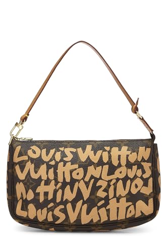 Louis Vuitton, Pré-aimé Stephen Sprouse x Louis Vuitton Beige Monogram Graffiti Pochette Accessoires, Beige