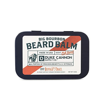 Kit para barba Big Bourbon de Duke Cannon Supply Co. para hombres: bálsamo y aceite para barba + jabón Bourbon, 10 onzas