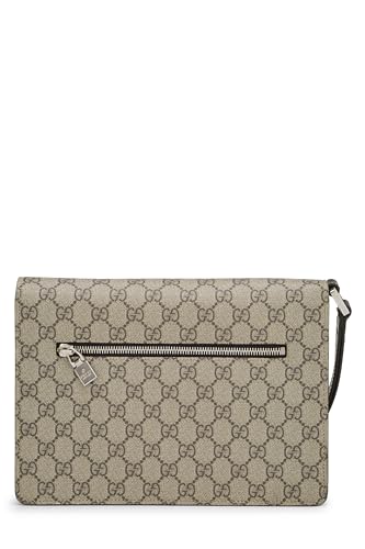 Gucci, pochette en toile GG Supreme d'origine d'occasion, marron