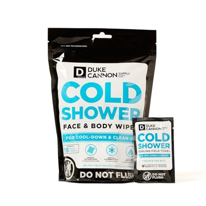 Duke Cannon Cold Shower Cooling Field Towels For Face & Body-15 packs