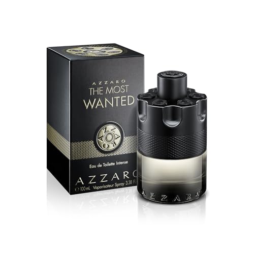 Azzaro The Most Wanted Eau de Toilette Intense – Cologne aromatique et boisée pour homme – Parfum frais et sensuel – Tenue longue durée – Notes olfactives de bergamote, de lavande et de mousse – Parfums de luxe pour homme, 100 ml