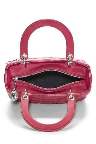 Dior, Pre-Loved Pink Cannage Piel de cordero acolchada Lady Dior Medium, Rosa