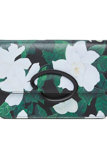 Oscar de la Renta, Gardenia Printed O Pochette, Black Multi