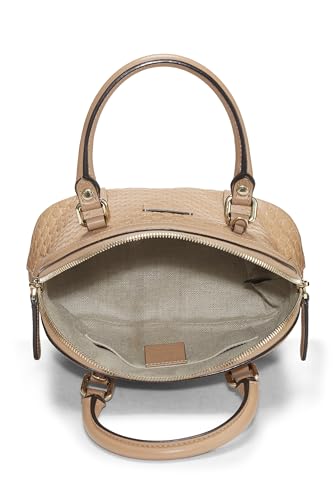 Gucci, Bolso mini Nice Dome de cuero Microguccissima beige Pre-Loved, Beige