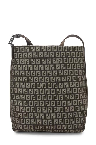 Fendi, Pre-Loved Brown Zucchino Canvas Messenger, Brown