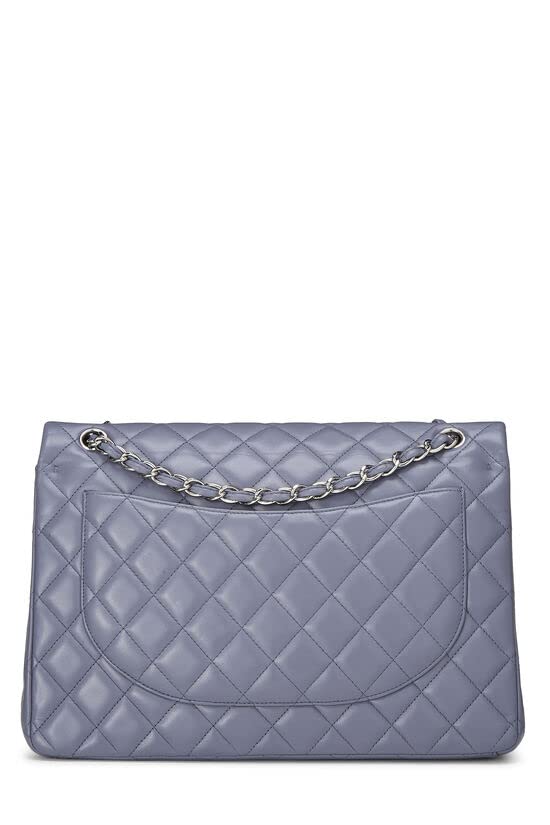 CHANEL, Pre-Loved Purple Quilted Lambskin New Classic Double Flap Maxi, Purple