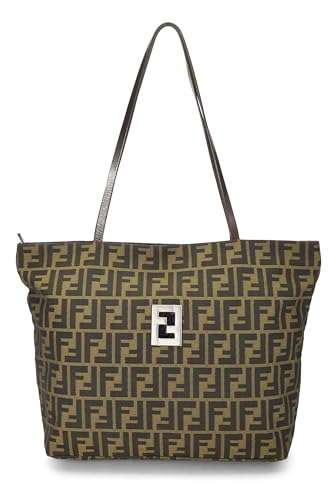 Fendi, sac fourre-tout en nylon marron Zucca d'occasion, marron