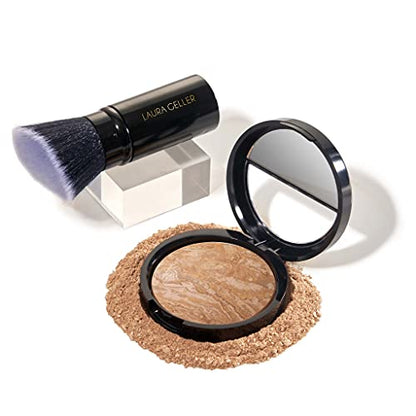 LAURA GELLER NEW YORK Baked Balance-n-Brighten Foundation with Kabuki Brush Makeup Set, Medium