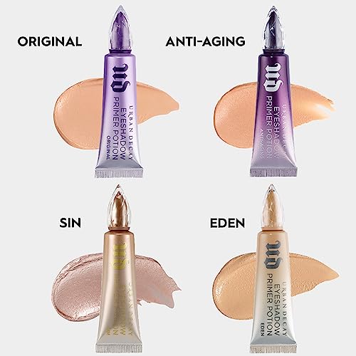 Urban Decay Eyeshadow Primer Potion (Full Size), Award-winning Nude Eye Primer, Crease-free Eye Makeup Looks, Smooths & Preps Eyelid Base for Vibrant Color, All-day Wear, Dries Invisible - 0.33 fl oz