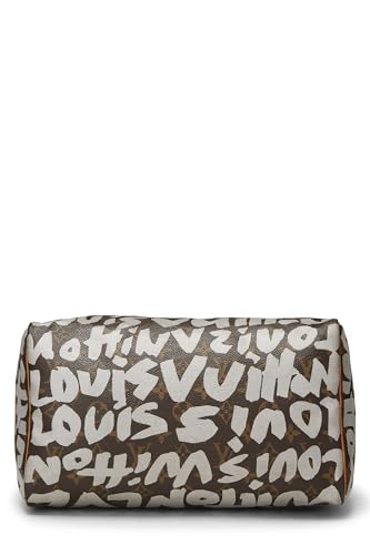 Louis Vuitton, Stephen Sprouse x Louis Vuitton d'occasion, Speedy 30 gris graffiti Monogram, gris