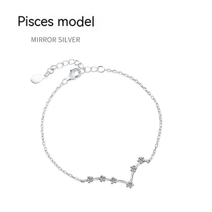 Lucky Twelve Constellation Moonstone Bracelet For Women