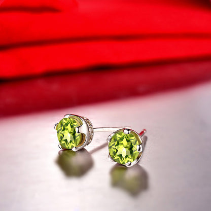 Peridot s925 sterling silver earrings