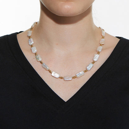 Collier en perles baroques naturelles