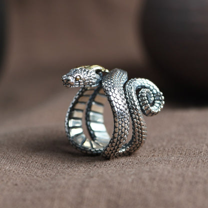 Personalized Creative Retro Silver Snake Ring