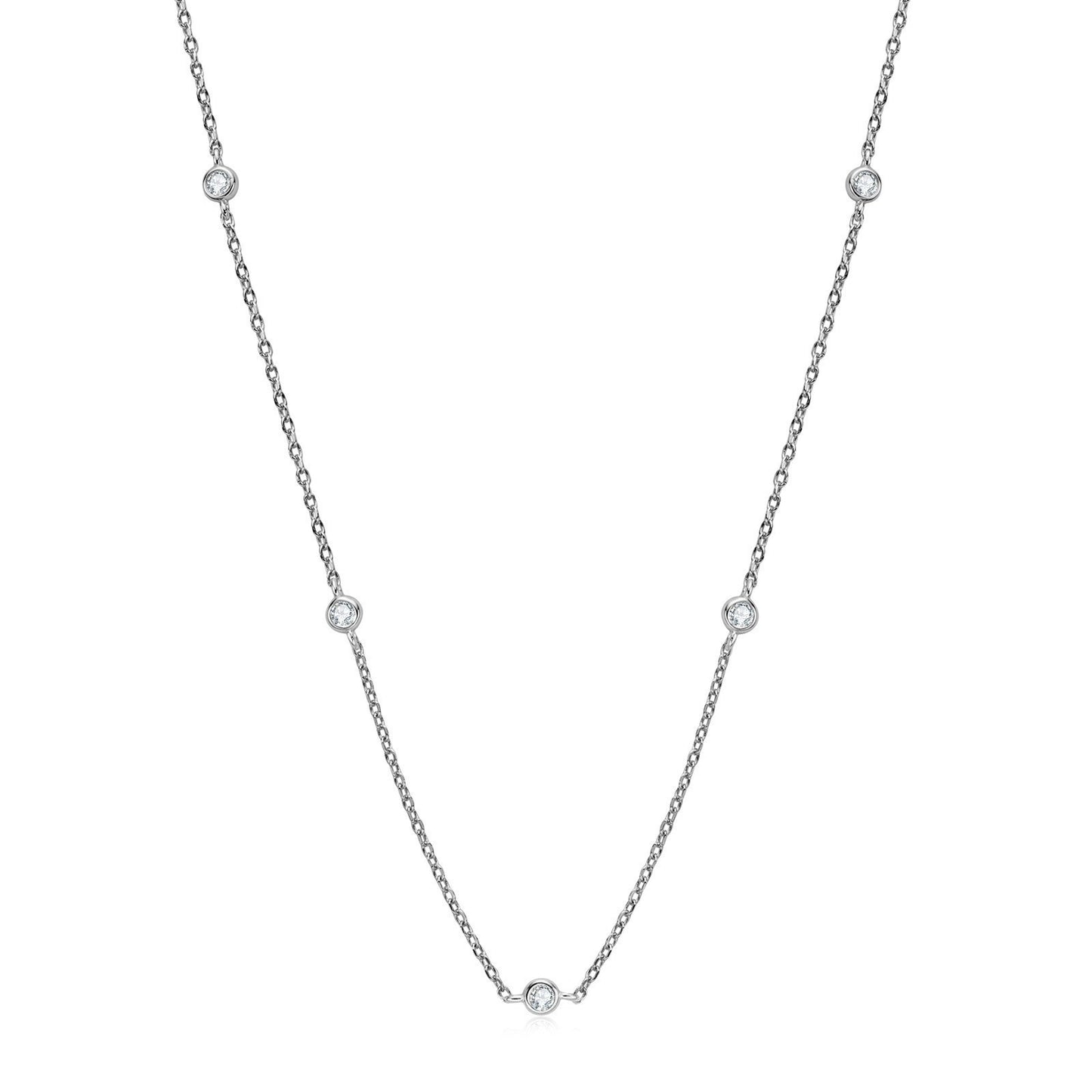 Hexagram Necklace Women's S925 Sterling Silver Starry Clavicle Chain