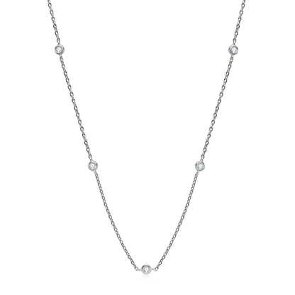 Hexagram Necklace Women's S925 Sterling Silver Starry Clavicle Chain