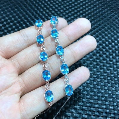 Natural topaz bracelet