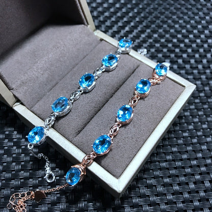 Natural topaz bracelet