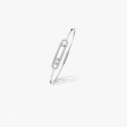 Pulsera MOVE de plata S925, lujo y sencillez, para mujer