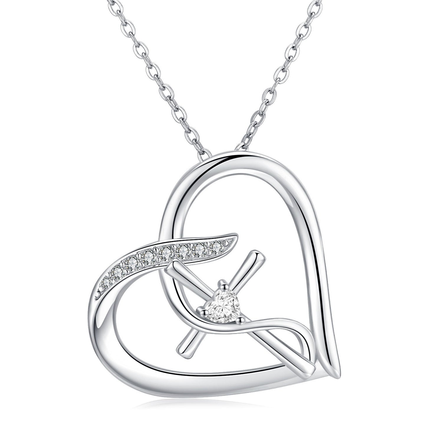 Collier croix pour femme en argent sterling 925 avec pendentif en forme de cœur et d'infini, bijou avec espoir et foi, idéal pour les filles et les hommes