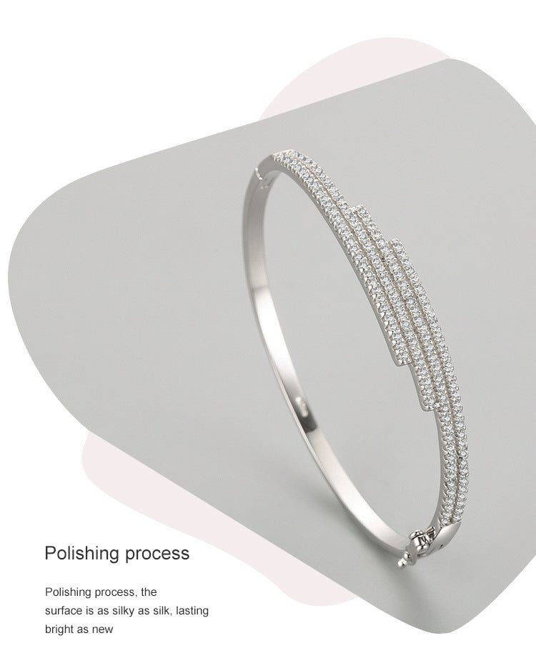 Fashion Line S925 Silver Bracelet For Women