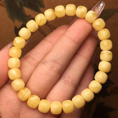 Cire d'abeille naturelle, vieille graisse de poulet jaune, cire riche et complète, bracelet à cercle unique, accessoires artisanaux, ornements