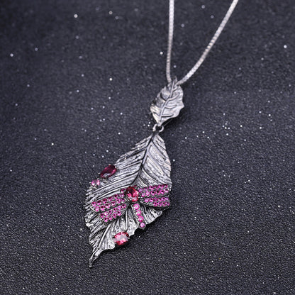 Autumn Leaf Dragonfly Designer Model High Sense Jewelry Suit