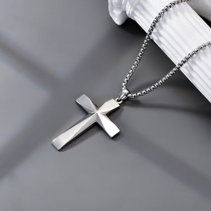 925 Sterling Silver Cross Pendant Necklace With Christian Bible Verse