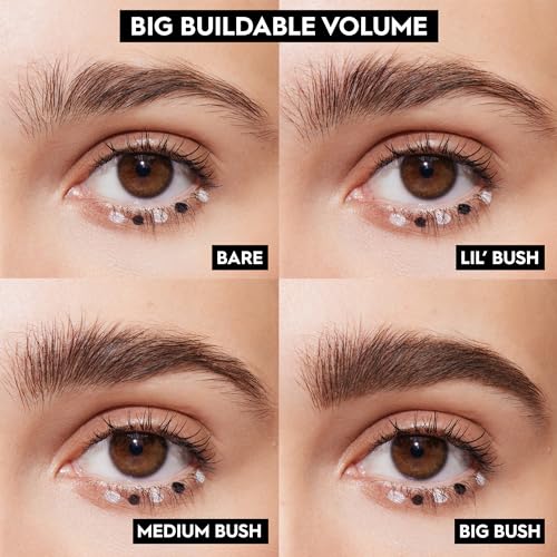 Urban Decay Big Bush Voluminizing Tinted Brow Gel (Brunette Betty - Warm Brown), impermeable, resistente a las manchas, resistente a las escamas, fibras de gel para cejas edificables, hasta 24 horas de sujeción - 0.19 fl oz