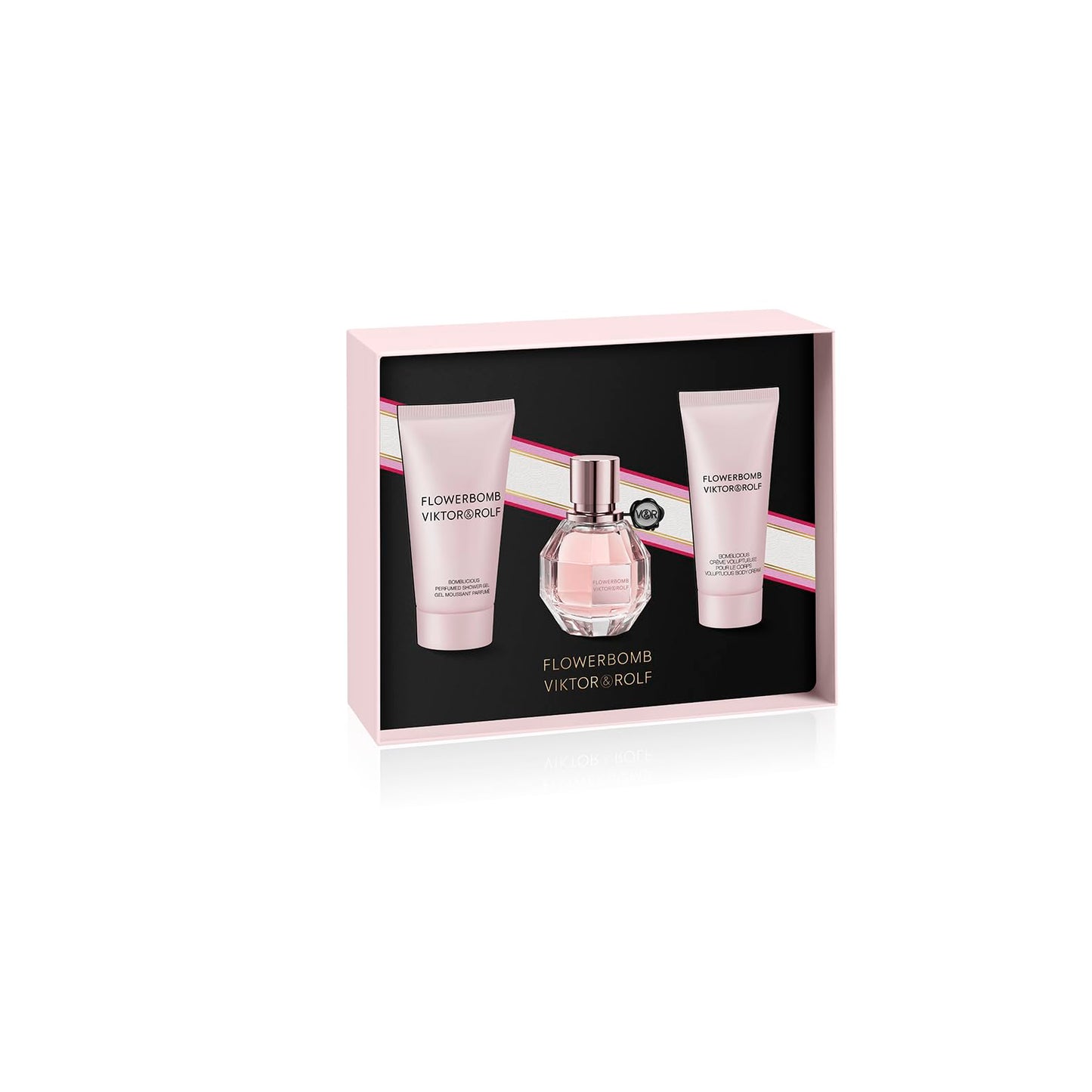 Viktor&amp;Rolf - Flowerbomb Eau de Parfum - Coffret Cadeau Parfum Femme - Floral &amp; Boisé - Avec Notes de Rose, Pivoine &amp; Patchouli - Parfum, 1 Fl Oz, Crème pour le Corps, 1,4 Fl Oz, &amp; Lotion pour le Corps, 1,7 Fl Oz