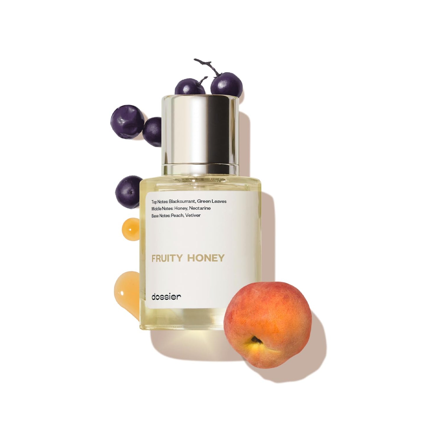 Dossier - Fruity Honey - Eau de Parfum - Inspiré de la fleur de nectarine et du miel de J.Malone - Parfum de luxe - Infusé pur - Sans paraben - Végétalien - Pour femmes hommes unisexe - Parfum 1,70z (Spray 50ml)