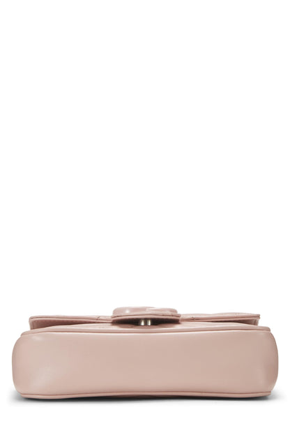 Gucci, sac ceinture GG Marmont en cuir à chevrons rose d'occasion, rose