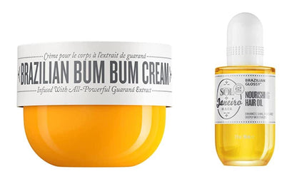 Lote de crema brasileña Bum Bum y aceite capilar nutritivo Brazilian Glossy de SOL DE JANEIRO