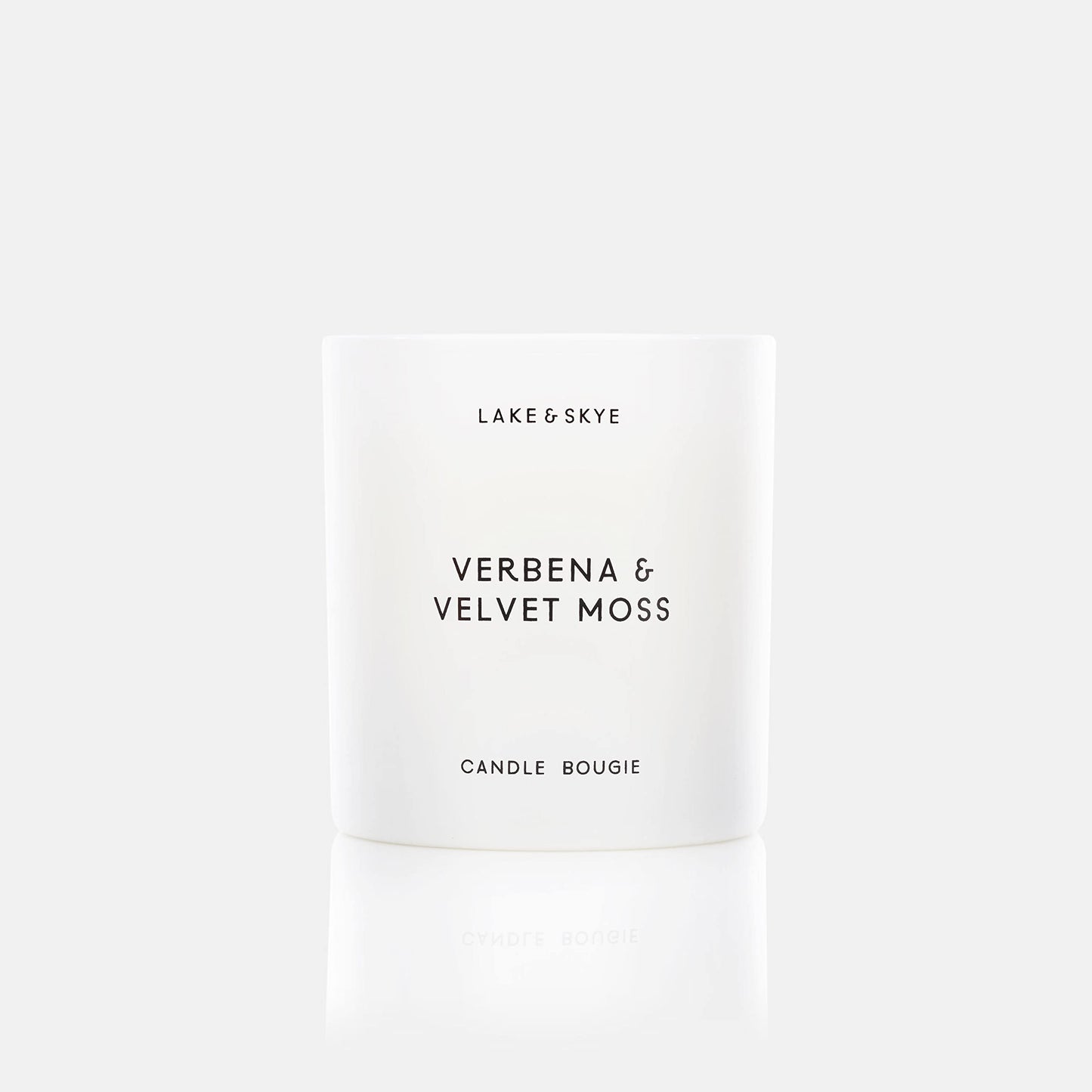 Lake & Skye Verbena & Velvet Moss Candle, (8 oz) 50 Hours of Burn Time, 100% Soy Wax, Vegan - Floral Green Scent with Spicy Twist