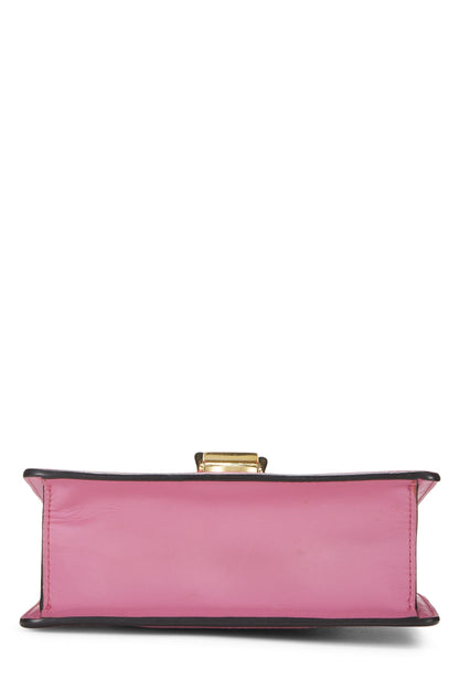 Gucci, Sylvie Mini con tribanda de cuero rosa Pre-Loved, Rosa