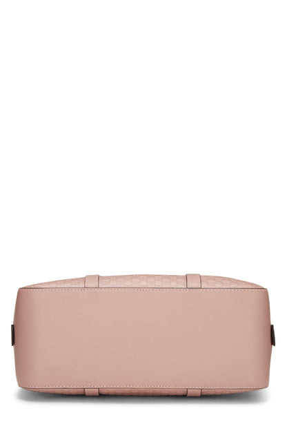 Gucci, sac à main convertible en cuir Microguccissima rose d'occasion, rose